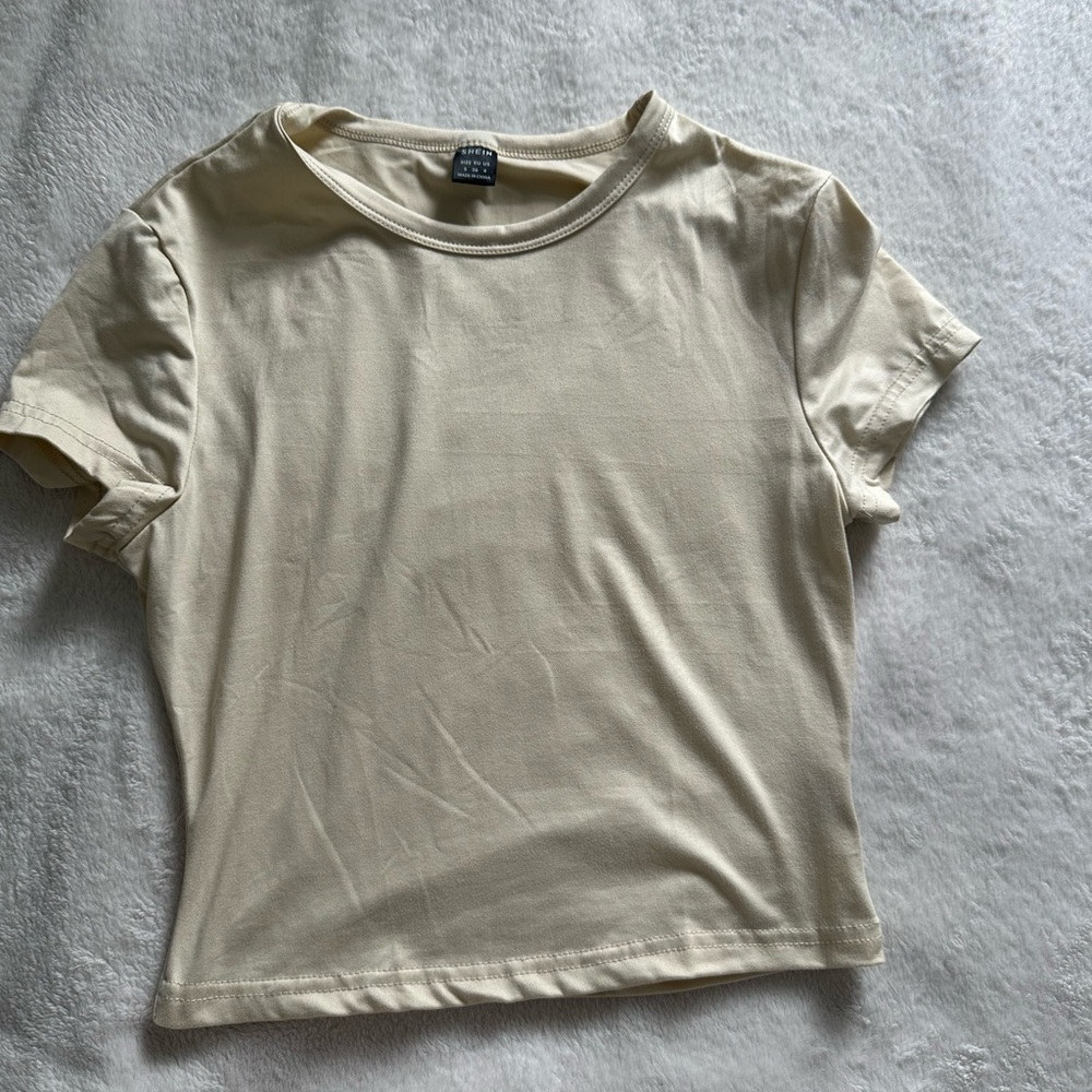 Cream Short Sleeve T-Shirt